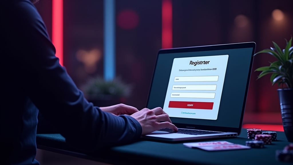 Digitale Registrierung eines neuen Topbet Kontos am Laptop